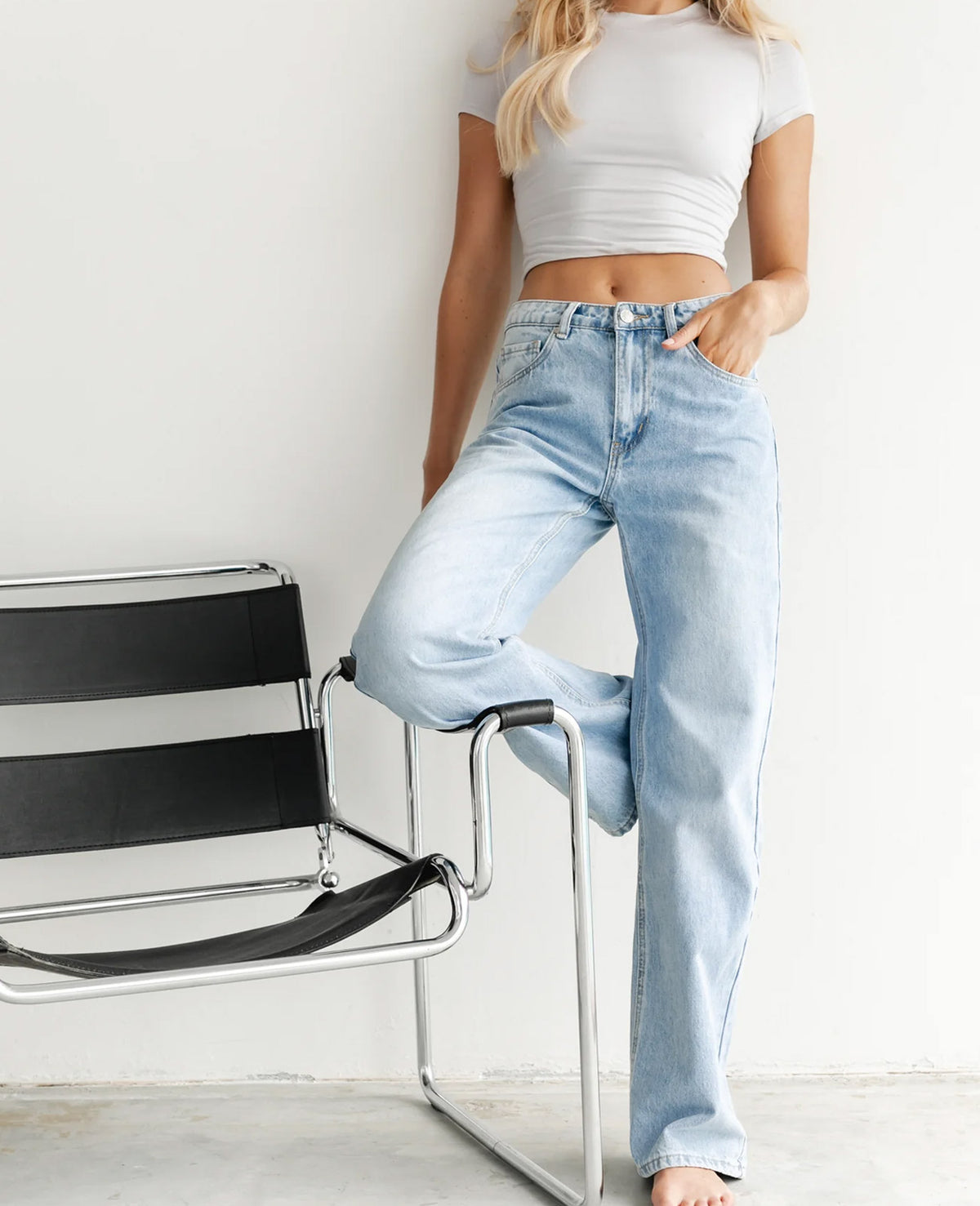 Wide Leg Blue Denim