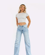 Wide Leg Blue Denim