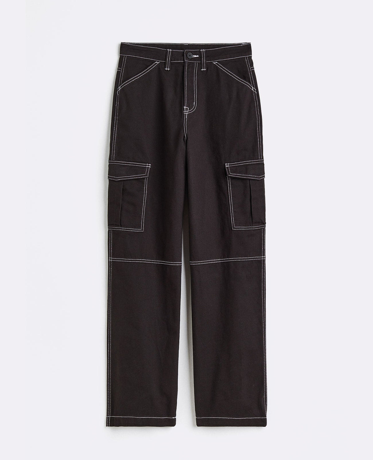 High Waisted Cotton Pant - Black