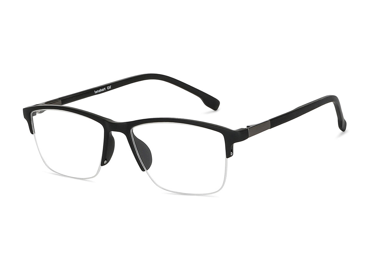 Rectangle Semi-Rimmed Eyeglasses