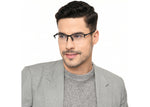 Rectangle Semi-Rimmed Eyeglasses